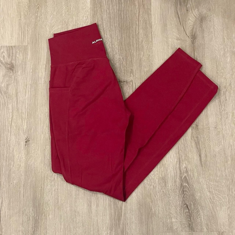 ALPHALETE Alphalux Maroon Burgundy Leggings Size XXS